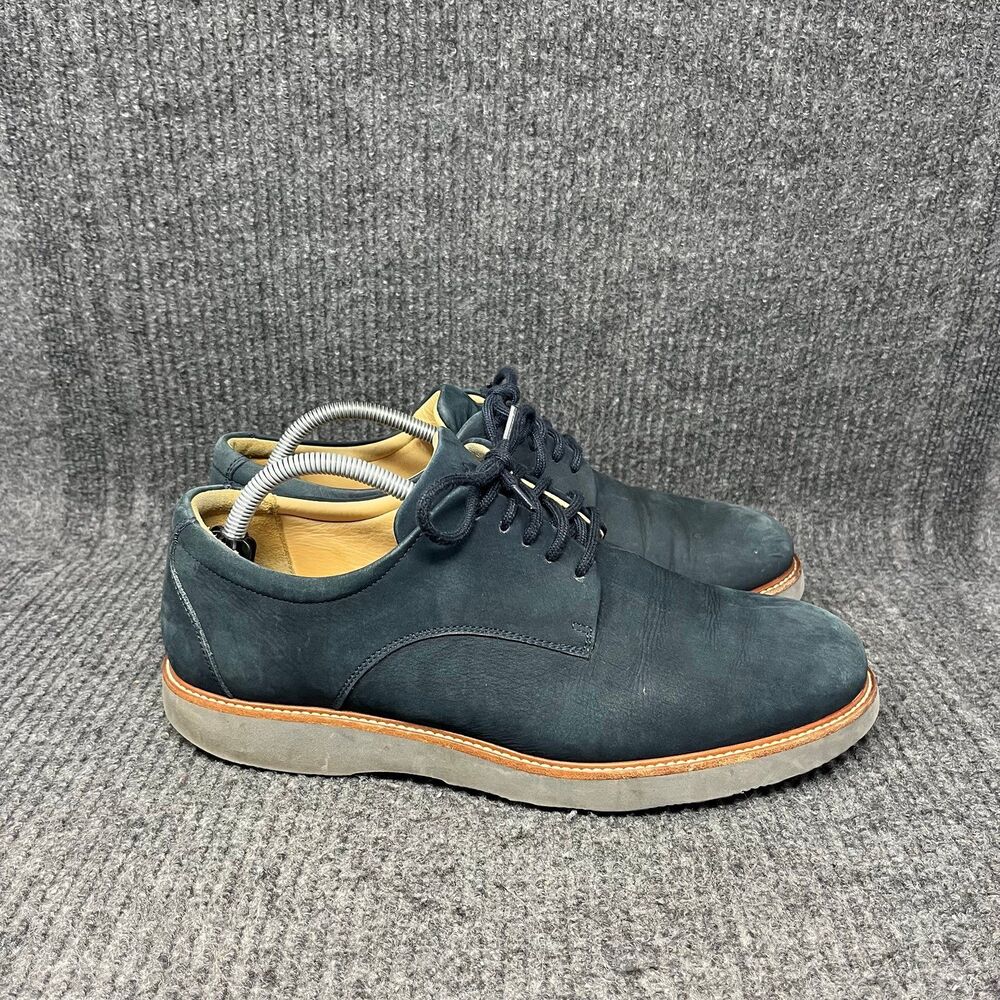 Samuel Hubbard Bucks Plain Toe Navy Blue Nubuck Casual Shoes Mens 10 US